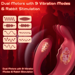 Couples App Remote Control Wearable Vibrator, Couple Women Adult Sex Toys, Long Distance Panty Vibrator with Rabbit Stimulator for G Spot Clitoral Penis Pleasure,Female Kinky Sex Toy Game